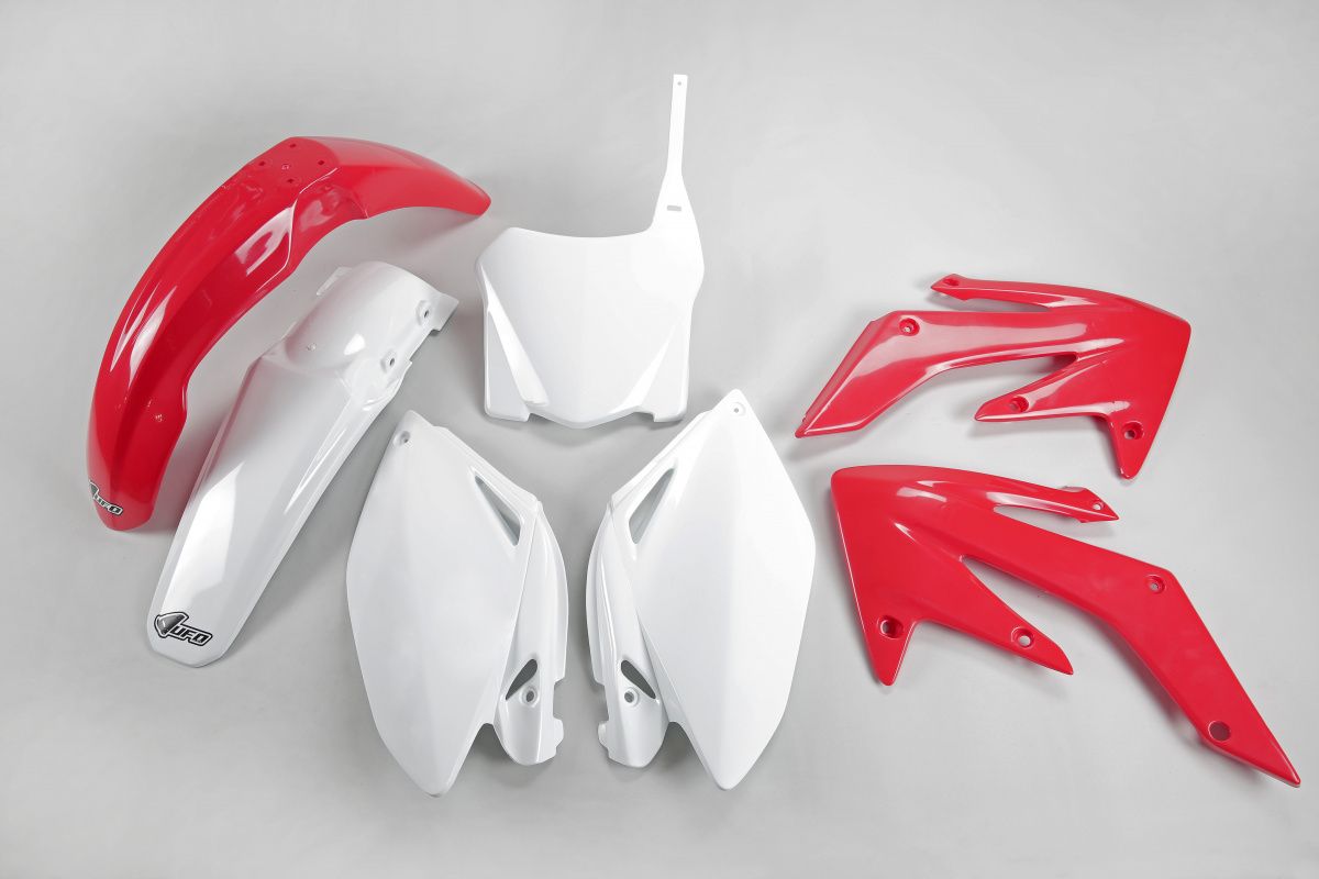 UFO kompletní sada plastů HONDA CRF 250R 08-09, barva OEM 09 (červená/bílá)