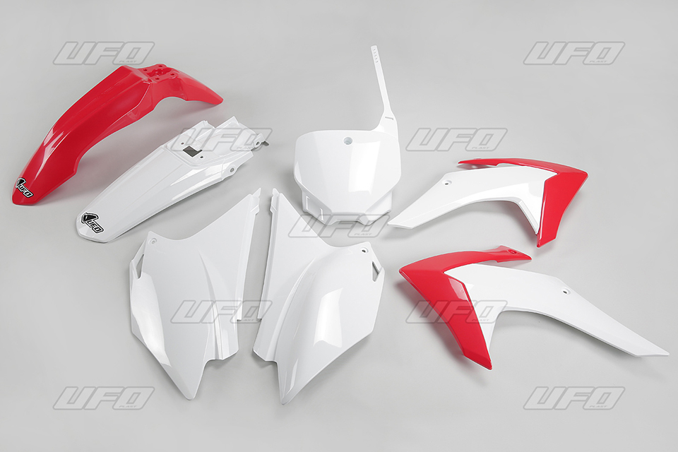 UFO kompletní sada plastů HONDA CRF 230 15-18 barva OEM (červená/bílá) (HO118E999)