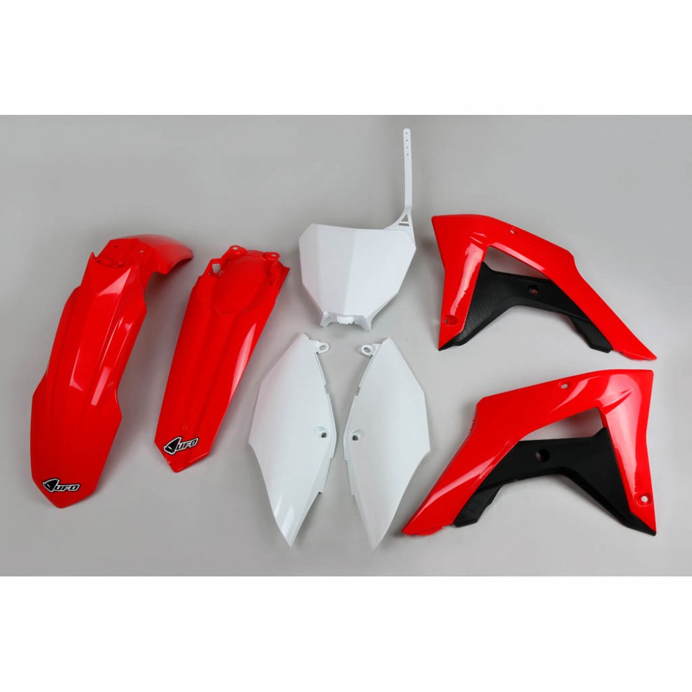 UFO kompletní sada plastů HONDA CRF 250RX 19-21, CRF 450RX 17-20 barva OEM (červená/bílá) (HO120E999)