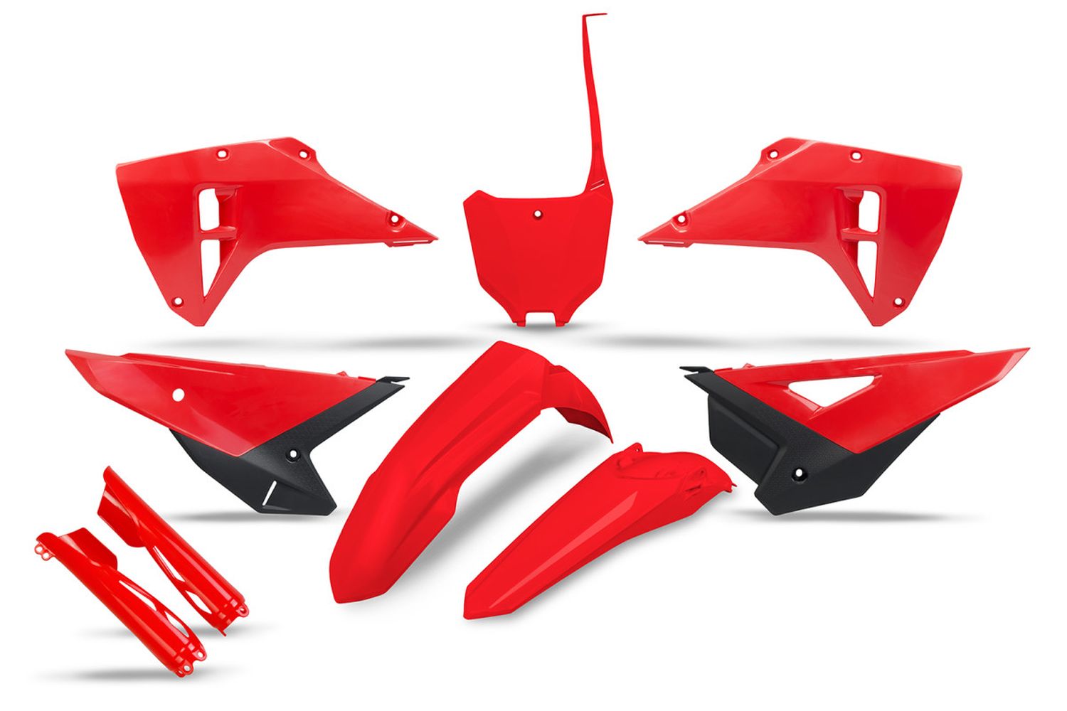 Levně UFO 2026/03 kompletní sada plastů (FULL KIT) s kryty tlumičů HONDA CRF 250 / 450 RX 25-26 barva červená / černá (UFO 2026/03 kompletní sada plastů)