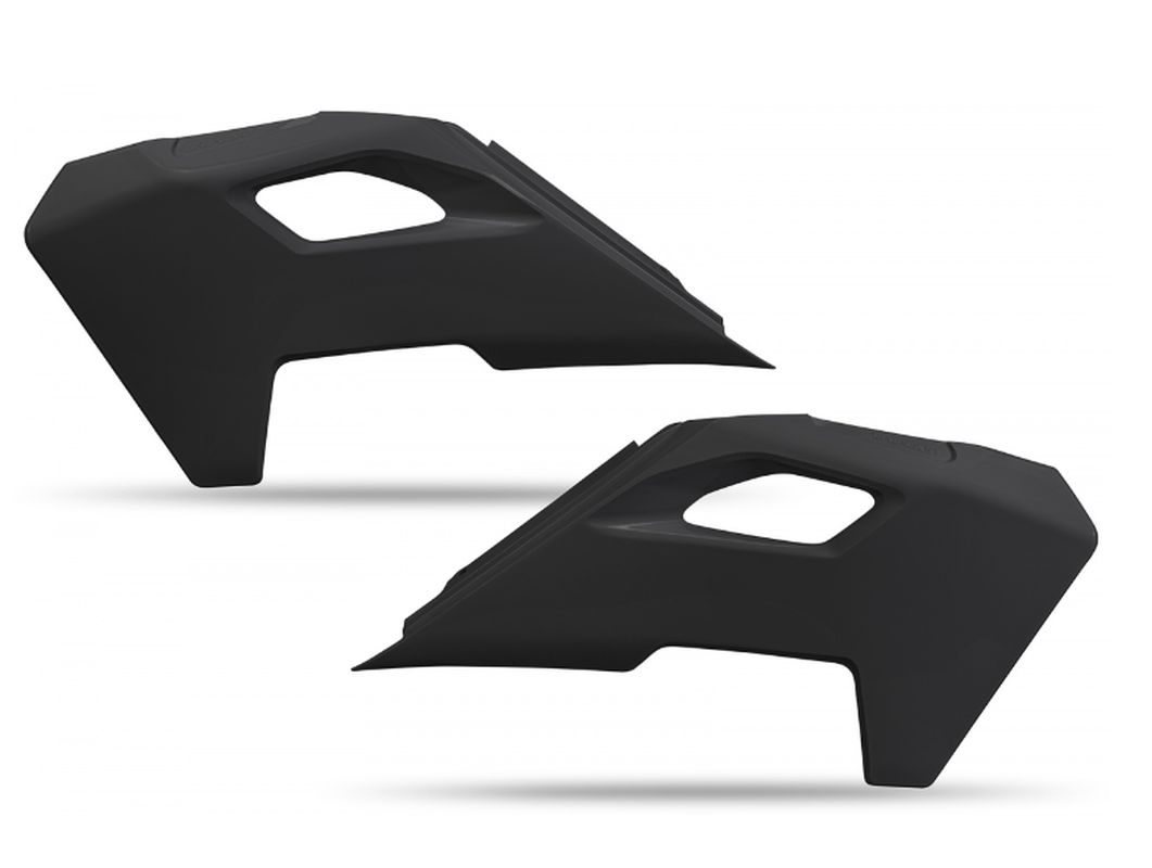 UFO kryty chladiče HUSQVARNA TC 125 / 250 23-24, TE 150 / 250 / 300 24, FC / TX / FX / FE 300 / 350 / 450 / 501 24, barva černá