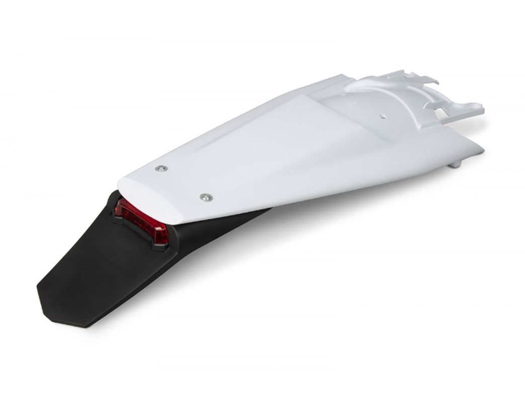 UFO zadní blatník HUSQVARNA TE 150 / 250 / 300 24-26, FE 250 / 350 / 450 / 501 24-26, barva bílá (se světlem LED)