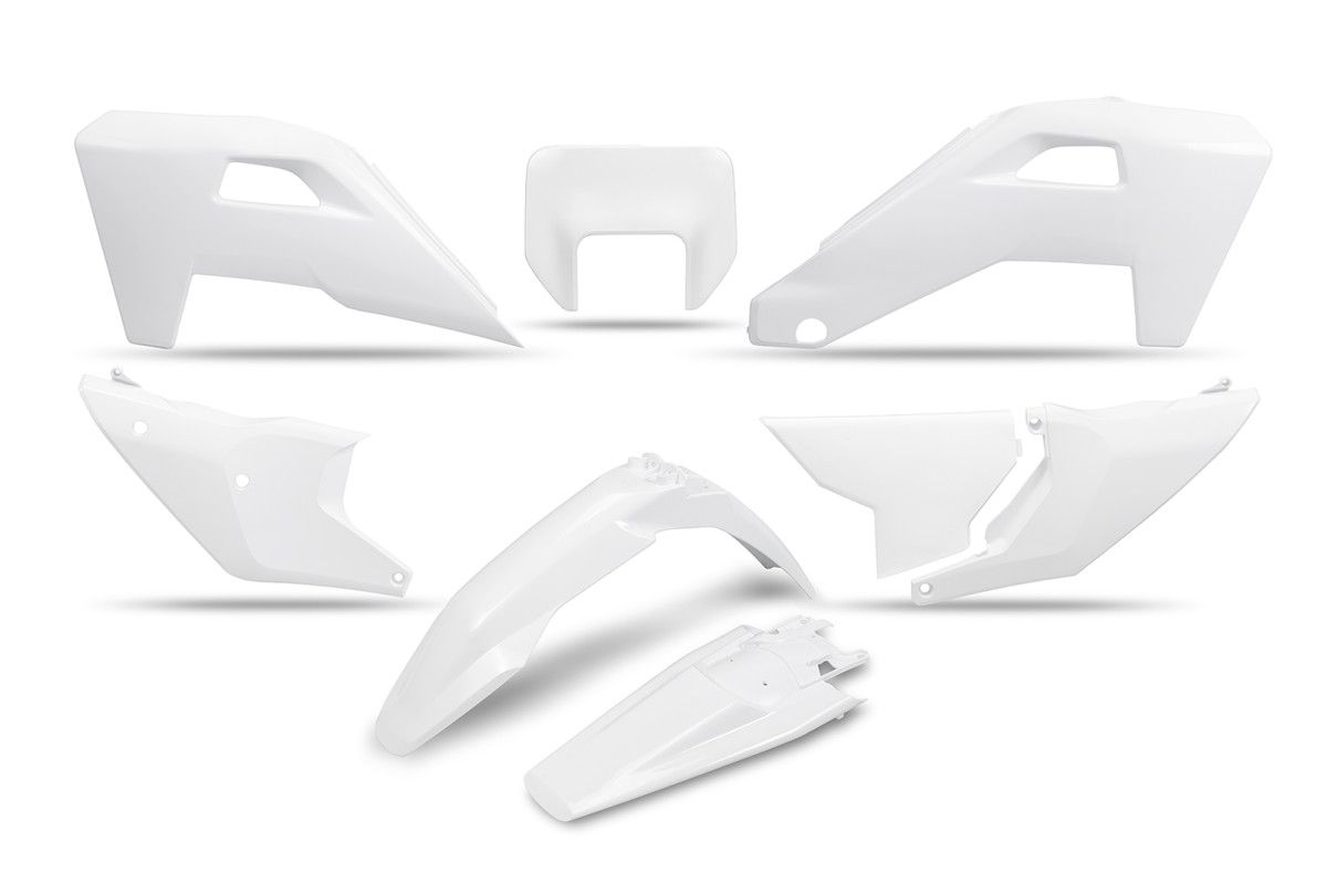 UFO kompletní sada plastů HUSQVARNA FE 250 / 350 / 450 / 501 25-26, TE 250 / 300 HERITAGE 25-26 barva bílá