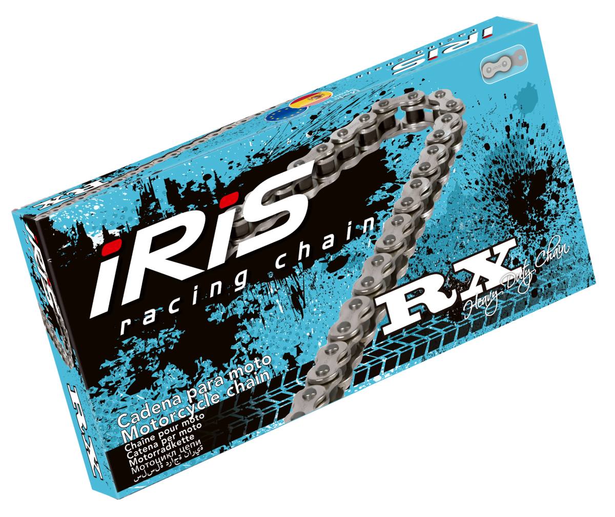 IRIS 415 RX-112 řetěz bez O-kroužků, rozpojený + spojka barva stříbrná