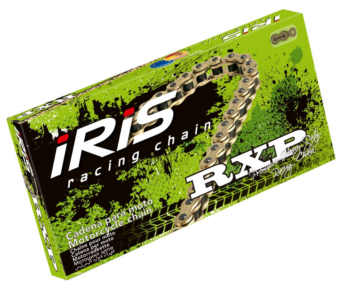 IRIS 420 RXP-132 řetěz bez O-kroužků, rozpojený + spojka barva zlatá