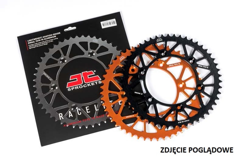 JT rear sprocket 223 52T aluminium RACELITE HUSQVARNA WR 250 '83-'84, WR/CR 250 '80, WR 350 '81-'88, WR/CR 400 '81-'89, CR 400/430 '81-'83 (22352JT) (22352JTA) (520 chain) black