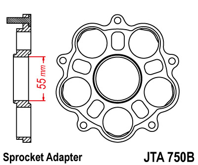 Jt adapter gear wheel rear(JTA750B)