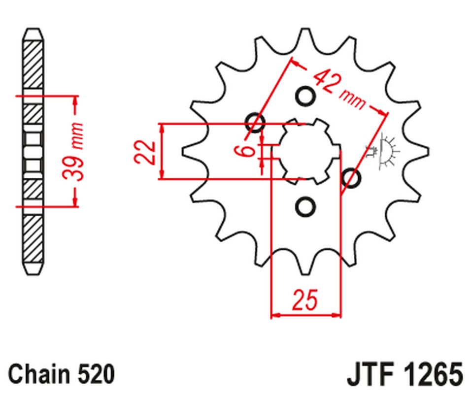 JT front sprocket 265 13 (26513JT)