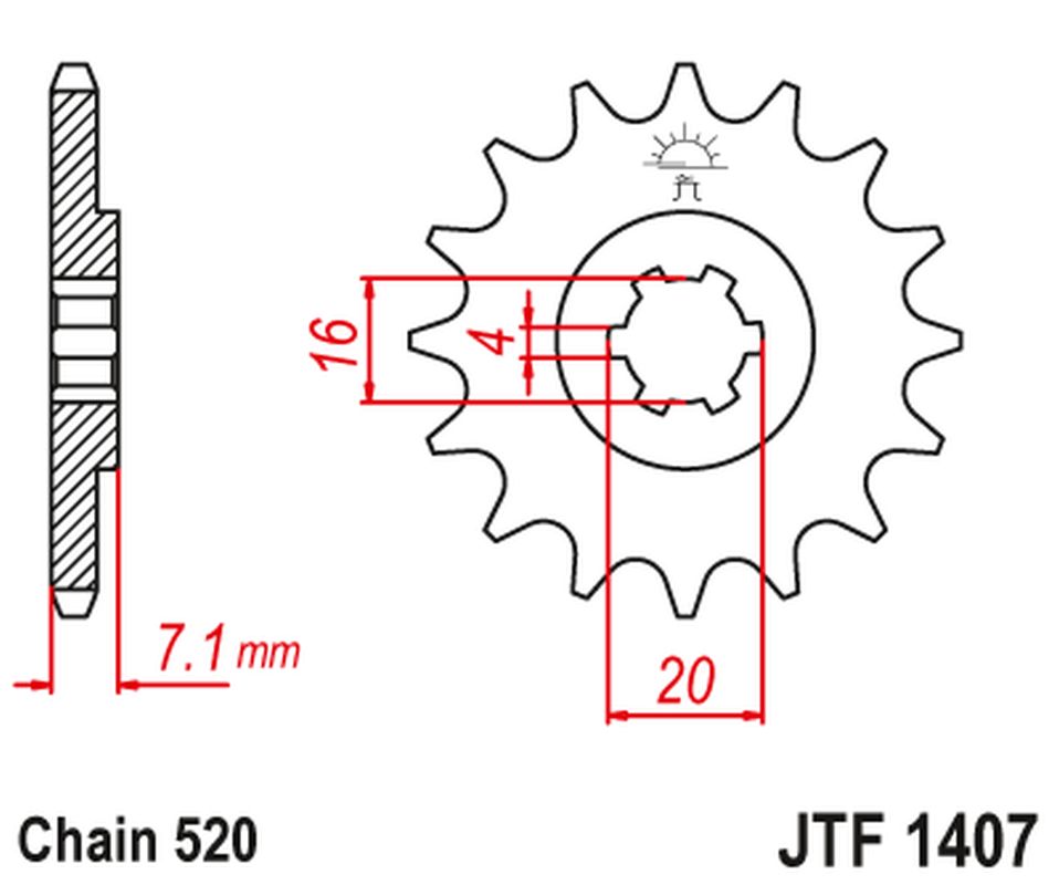 Levně JT řetězové kolo přední 422 10 KAWASAKI KSF/KXF 80 03-06, SUZUKI LT 80 89-06 (42210JT) (řetěz 520) (JT řetězové kolo přední 422 10 KAWASAKI KSF/KXF)