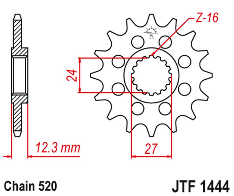 JT řetězové kolo přední 2310 17 SUZUKI GSXR 1000 17-20 (231017JT) (řetěz 520) konverze