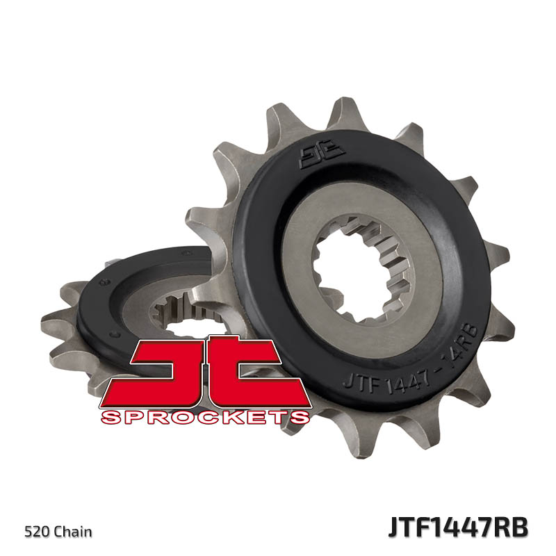 JT řetězové kolo přední 2299 14 s gumou SUZUKI GSR 250 12-17, GSX 250R 17-18, DL 250 V-STROM 17-18, INAZUMA 250 12-17 (229914JTRB) (řetěz520)