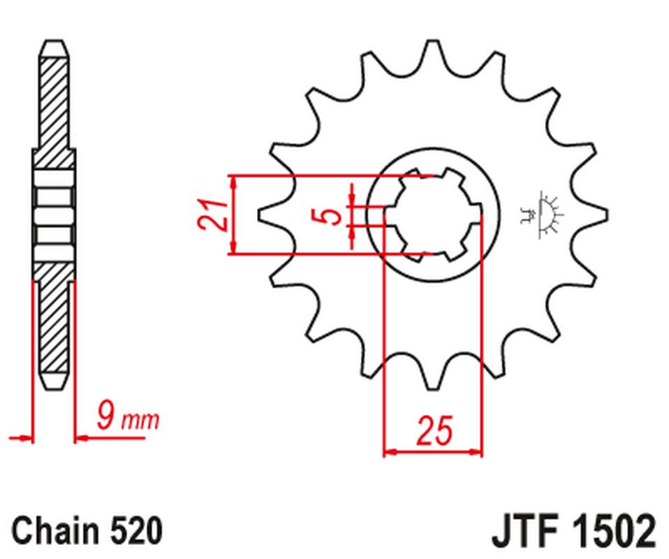 Levně JT řetězové kolo přední 569 13 KAWASAKI KXT 250 87 (56913JT) (řetěz 520) (JT řetězové kolo přední 569 13 KAWASAKI KXT 250 87 (56913JT) (řetěz 520))