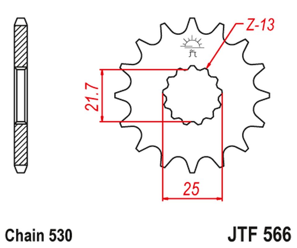 JT ozubené kolo 566 15 s gumou (56615JTRB) - může být zastoupená 51315JT (JTF513.15) ORAZ 51915JT (JTF519.15) (JTF566.15RB)
