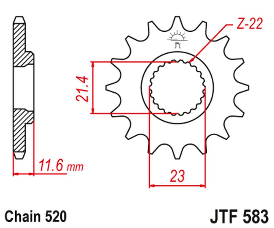 Levně JT řetězové kolo přední 2051 13 YAMAHA TT 250 93-04 (205113JT) (řetěz 520) (JT řetězové kolo přední 2051 13 YAMAHA TT 250 93-04 (205113JT) (řetěz)