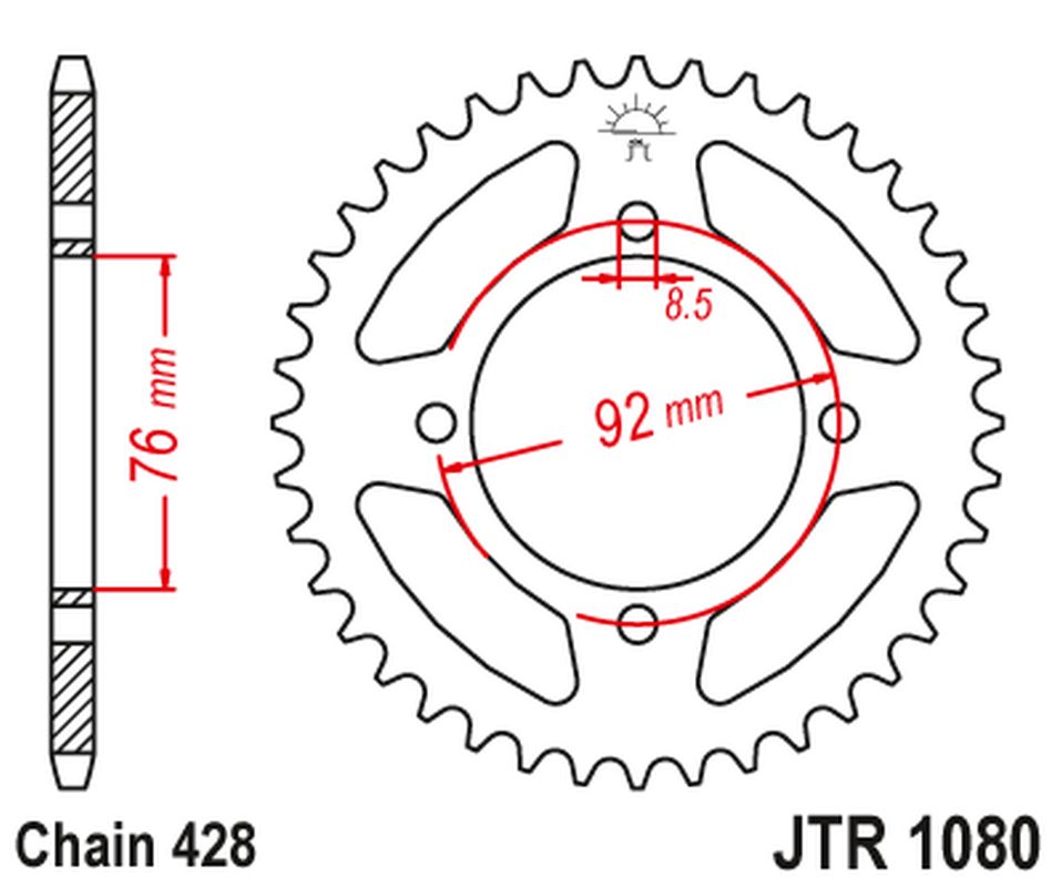 JT rozeta THUMPSTAR PIT BIKES ALL 100CC+; X-SPORT PIT BIKES ALL 100CC+ (JTR1080,39)