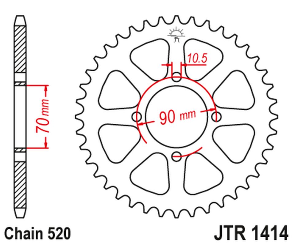 Levně JT rozeta 5302 43 KAWASAKI KSF 250 MOJAVE 87-04, KEF 300 LAKOTA 95-03 (530243JT) (řetěz520) (JT rozeta 5302 43 KAWASAKI KSF 250 MOJAVE 87-04, KEF 300)