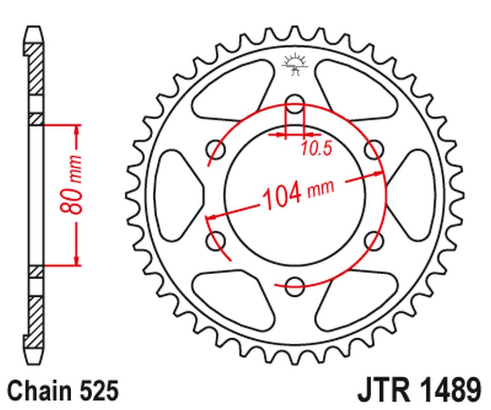 はは KeRa Chain Blade Gear Steel Sprocket 4359-525 44 Teeth for