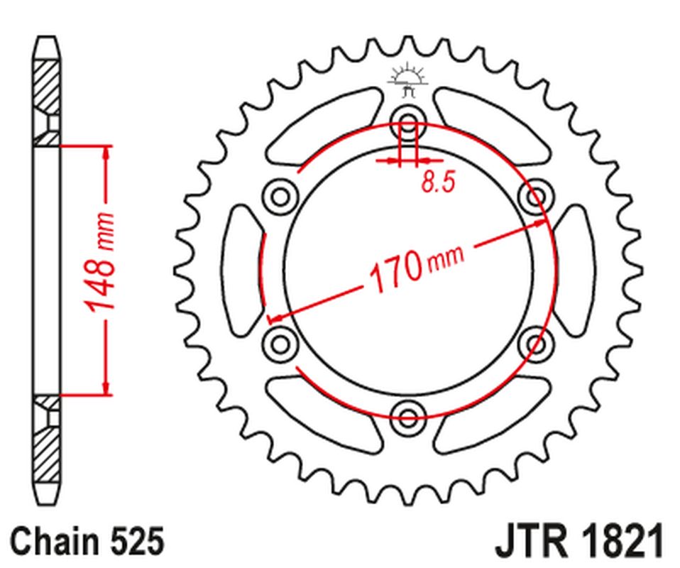 JT rozeta 804 47 SUZUKI DR 800 BIG 94 (80447JT) (řetěz525)