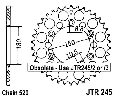 Levně JT rozeta 270 46 YAMAHA WR 250R 08-20 (27046JT) (řetěz 520) (JT rozeta 270 46 YAMAHA WR 250R 08-20 (27046JT) (řetěz 520))
