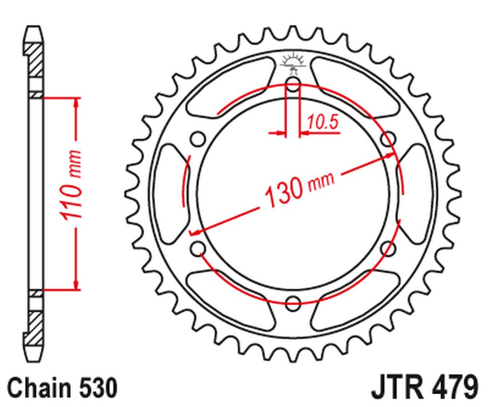JT SPROCKETS JTR479.48ZBK (24148jt)