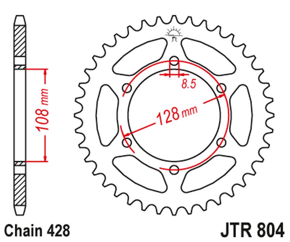 Levně JT rozeta 902 42 SUZUKI TS 100/125 82-84, DR 100 83-90 (90242JT) (řetěz 428) (JT rozeta 902 42 SUZUKI TS 100/125 82-84, DR 100 83-90 (90242JT) (řetěz)