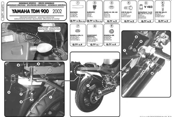 Levně KAPPA zadní nosič kufru YAMAHA TDM 900 (02-14) ( bez plotny ) (KAPPA zadní nosič kufru YAMAHA TDM 900 (02-14) ( bez plotny ))
