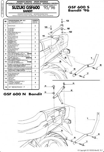 Rear luggage carrier KAPPA K5110