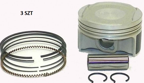 WOSSNER complete pistons sea too spark ace 14-19 (4t) (+0,50mm=74,50mm) 74,44mm) (3 pieces) (pin 17mm) sea too) 11.0:1 (K6514D050-3)