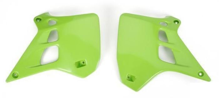 UFO kryty chladiče KAWASAKI KX 125 90-91 barva zelená
