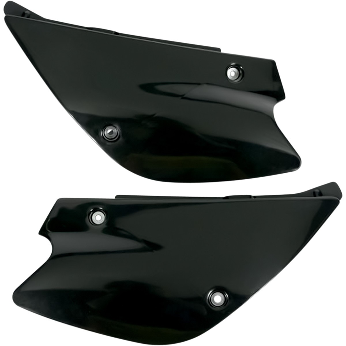 UFO boční tabulky zadní KAWASAKI KX 80 98-00, KX 85 01-12 barva černá