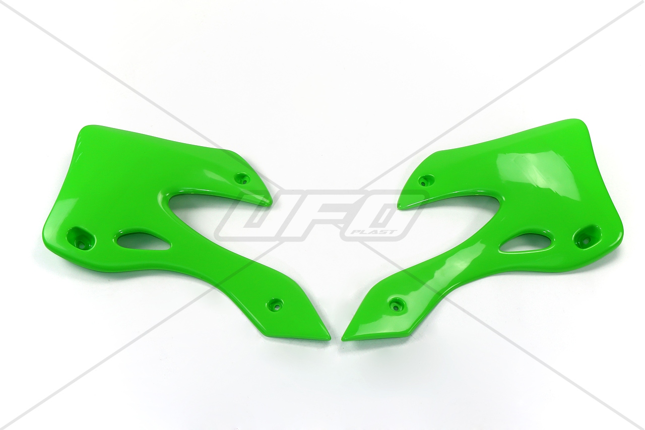 UFO kryty chladiče KAWASAKI KX 125/250 99-02 barva zelená