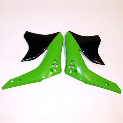 UFO kryty chladiče KAWASAKI KXF 450 06-08, barva zelená/černá