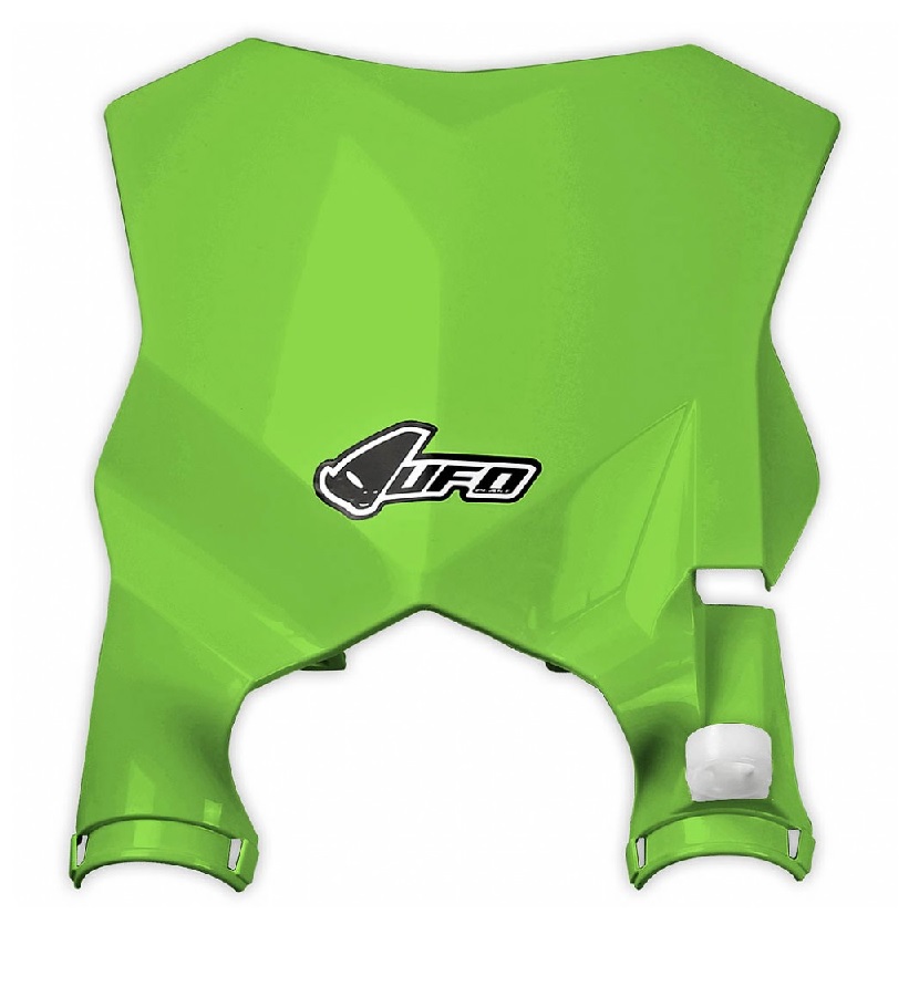 UFO tabulka na startovací číslo KAWASAKI KXF 250 17-26, KXF 450 16-25 barva zelená (s kryty tlumičů)