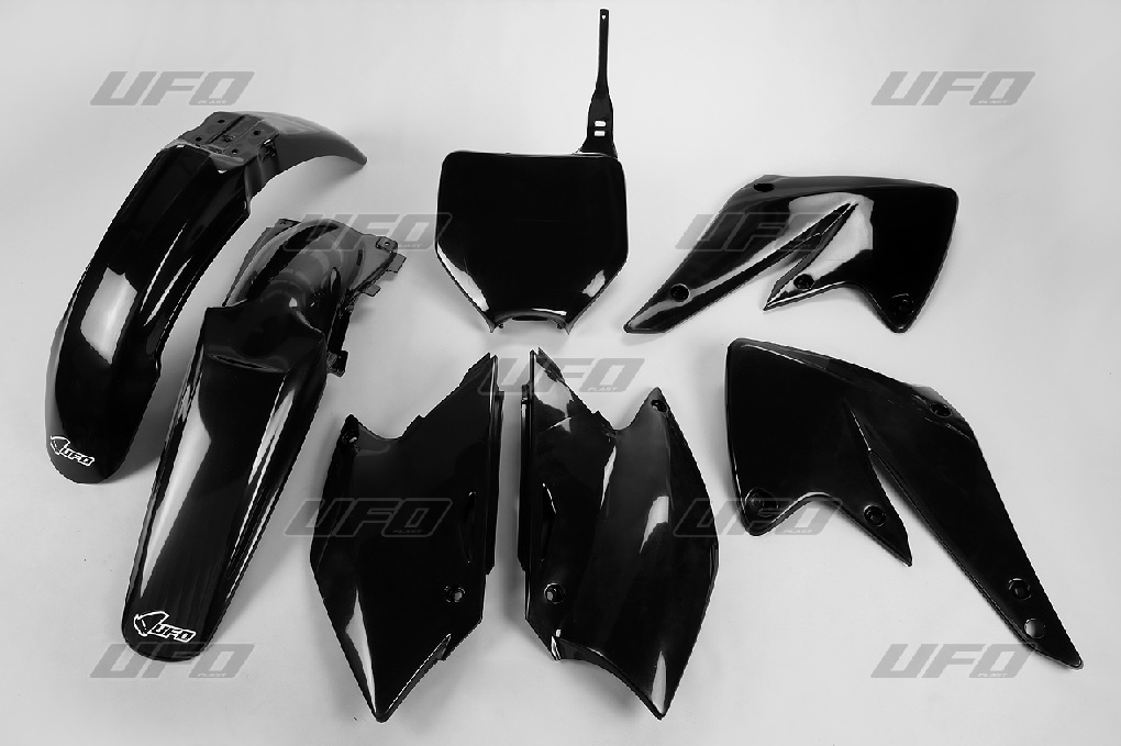 UFO kompletní sada plastů KAWASAKI KXF 250 04-05 barva černá (KA203E001)