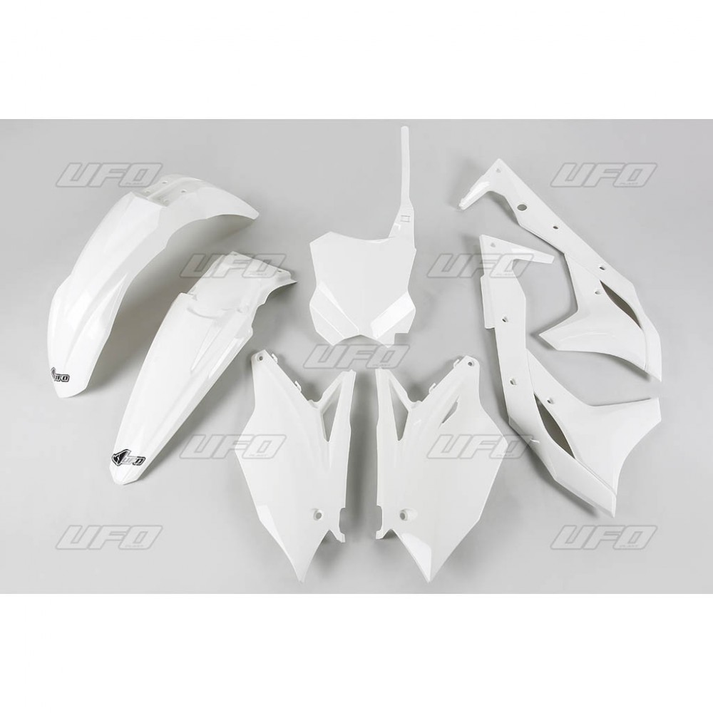 UFO kompletní sada plastů KAWASAKI KXF 250 18-20 barva bílá (KA225E047)