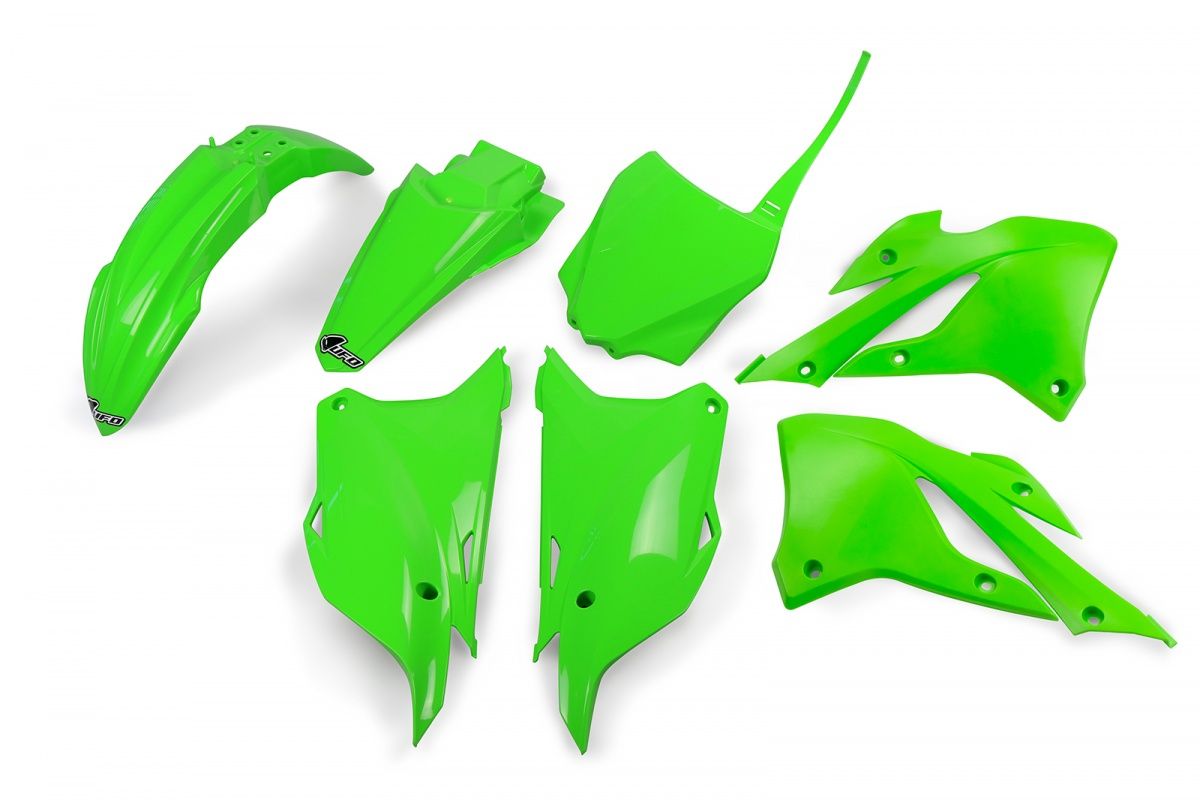 UFO kompletní sada plastů KAWASAKI KX 85 22-26, KX 112 22-26 barva OEM (zelená)