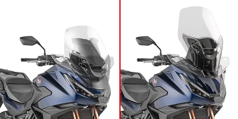 KAPPA plexi štít HONDA NT 1100 25, 60 X 49 cm průhledný (11 cm vyšší než originál)