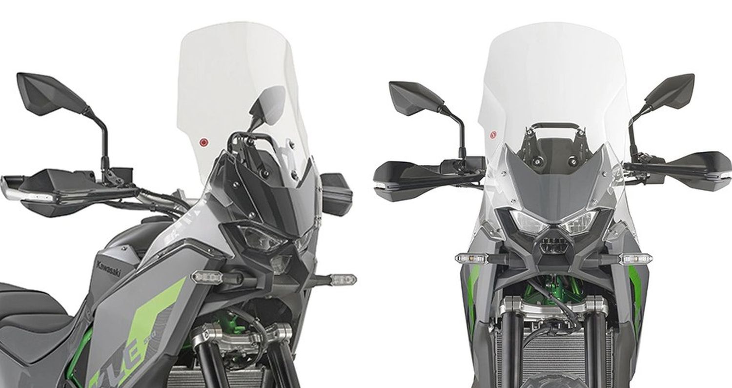 KAPPA plexi KAWASAKI KLE 500 / SE '26- (46 x 39 CM) čiré