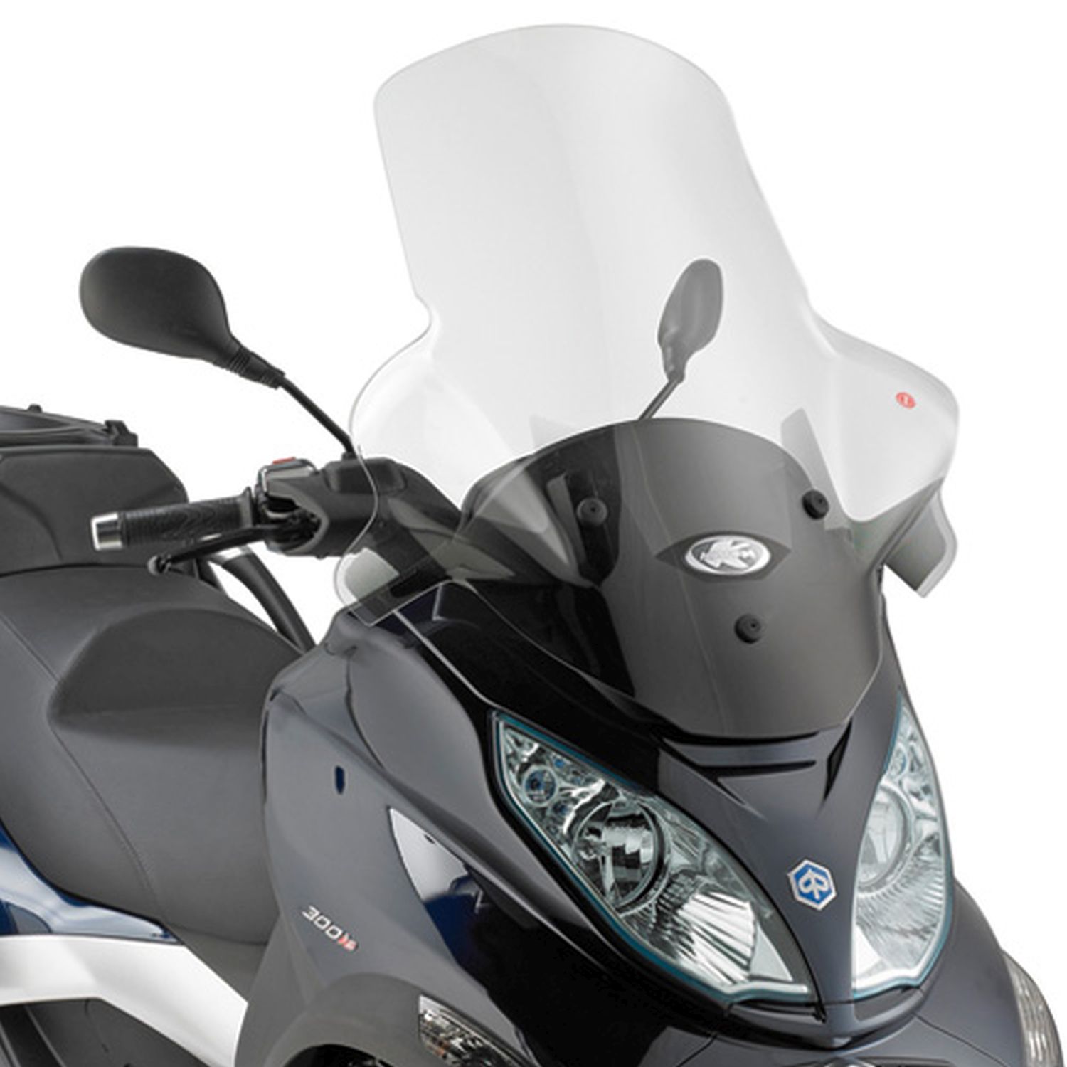 KAPPA windscreen PIAGGIO MP3 300 SPORT '08-'17, MP3 500 BUSINESS '08-'17, MP3 300/500 BUSINESS/SPORT '12-'17 (75 x 65 cm) clear - coating peeling at lower edge of windscreen