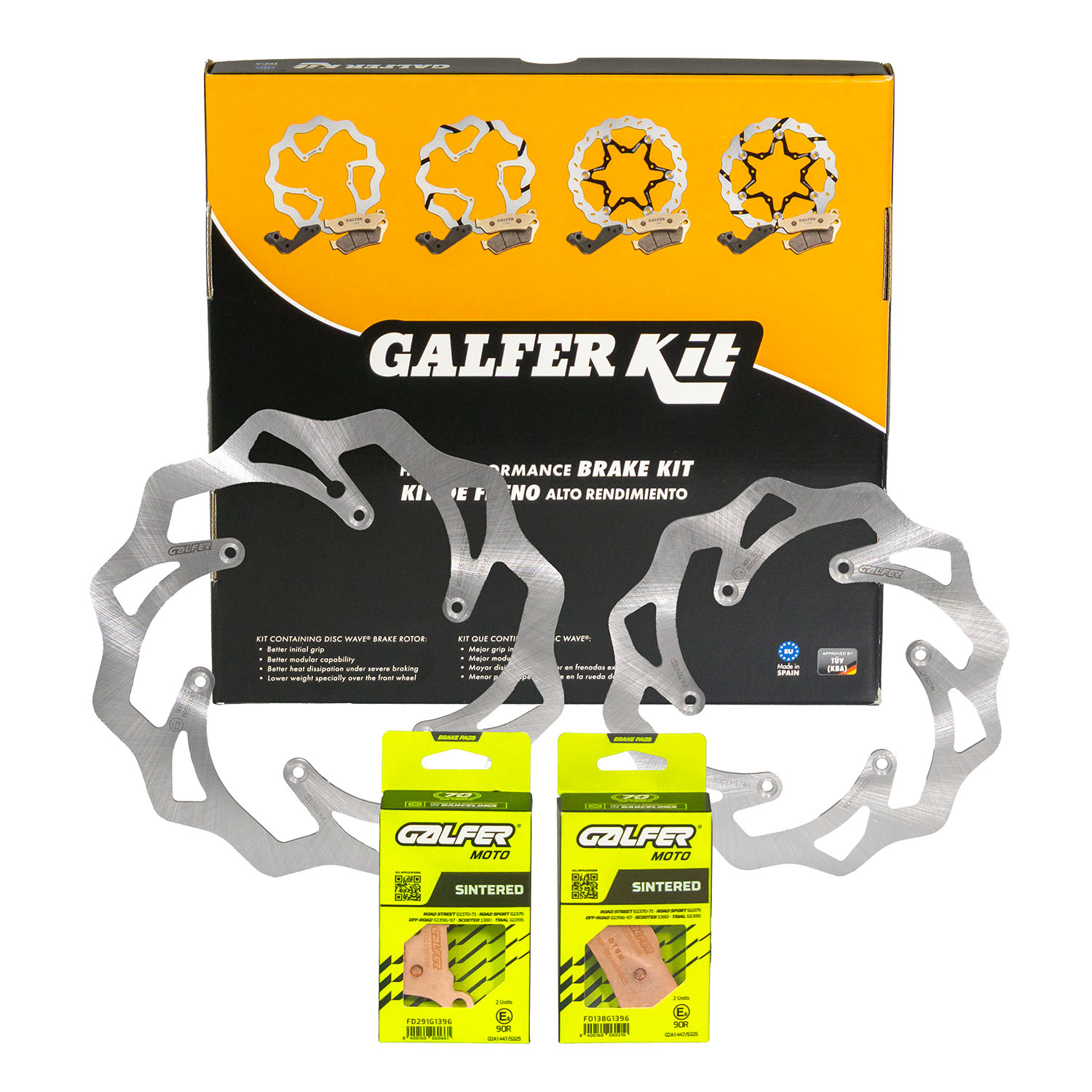GALFER set KTM/HUSQVARNA/HUSABERG (brake discs and pads front and rear) (KG606W)