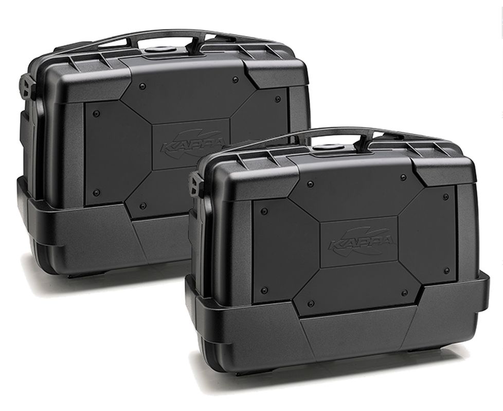 KAPPA boční kufry 33L MONOKEY KGR33N GARDA BLACK LINE lité (pár = 2 kusy) + přídavný zámek