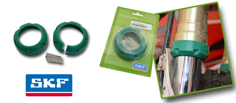 SKF škrabky na bláto FORK MUD SCRAPER SHOWA 49 mm (sada na 2 poloosy) HONDA CRF250 15-18, 450 17-18,KAWASAKI KXF 450 15-18,SUZUKI RMZ 450 15-18 (SKF)