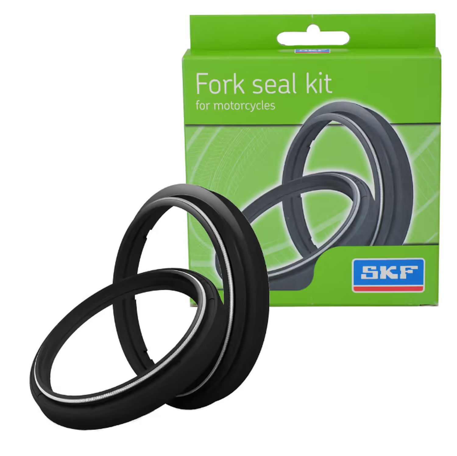 SKF těsnění přední vidlice prachová a olejová (pro vidlice ZF 46MM) (46X57,9X8,5MM / 46X58,7X5,8MM) (sada na 1 nohu) BMW HP4 '11-'14, R 1250 R / RS '19-'25, R NINE T 1200 '14-'24, S 1000 R '14-'20, S 1000 RR '08-'18