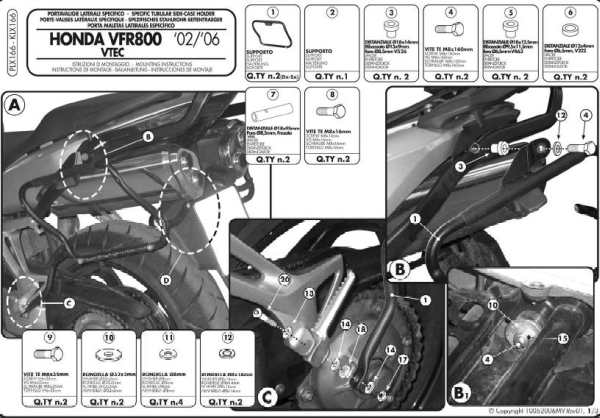 KAPPA boční nosič kufru MONOKEY SIDE HONDA VFR 800 02-11 - pouze pod kufry K33N K'ROAD