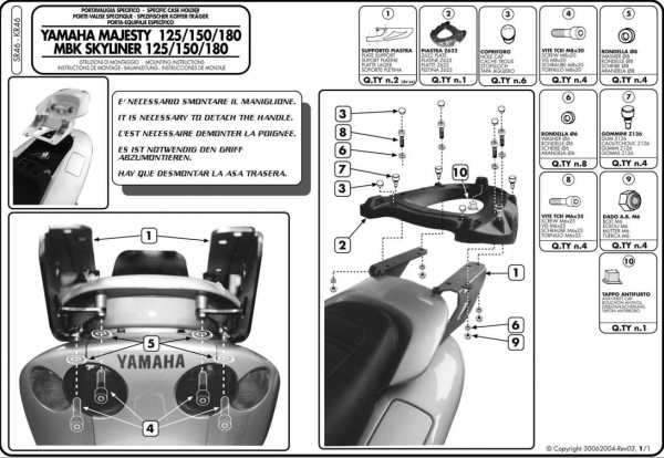 Rear luggage carrier KAPPA KR460