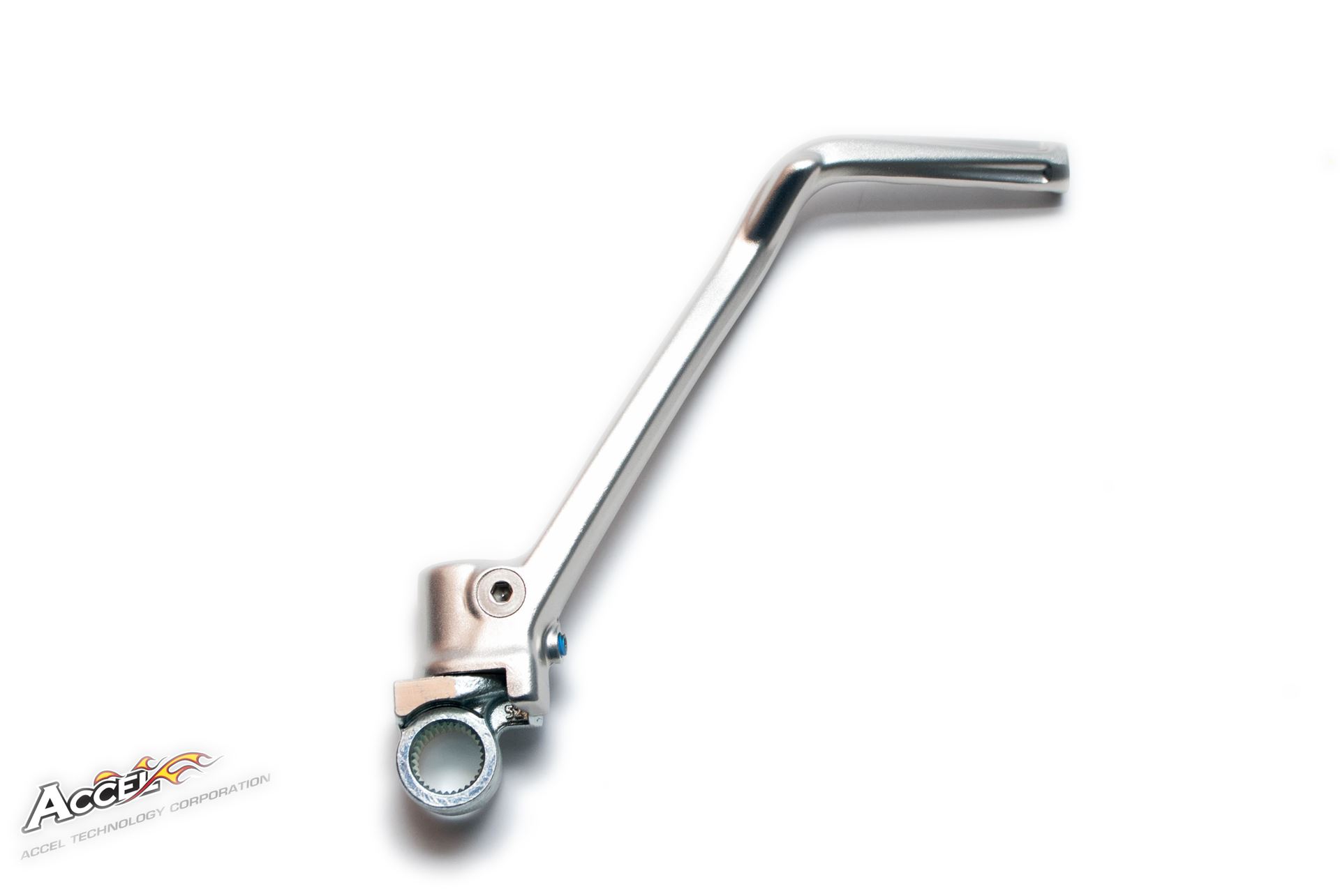 ACCEL startovací páka hliníková KTM SX 125 12-15, EXC 125/200 12-16, barva stříbrná (ACCEL startovací páka hliníková KTM SX 125 12-15, EXC 125/200)