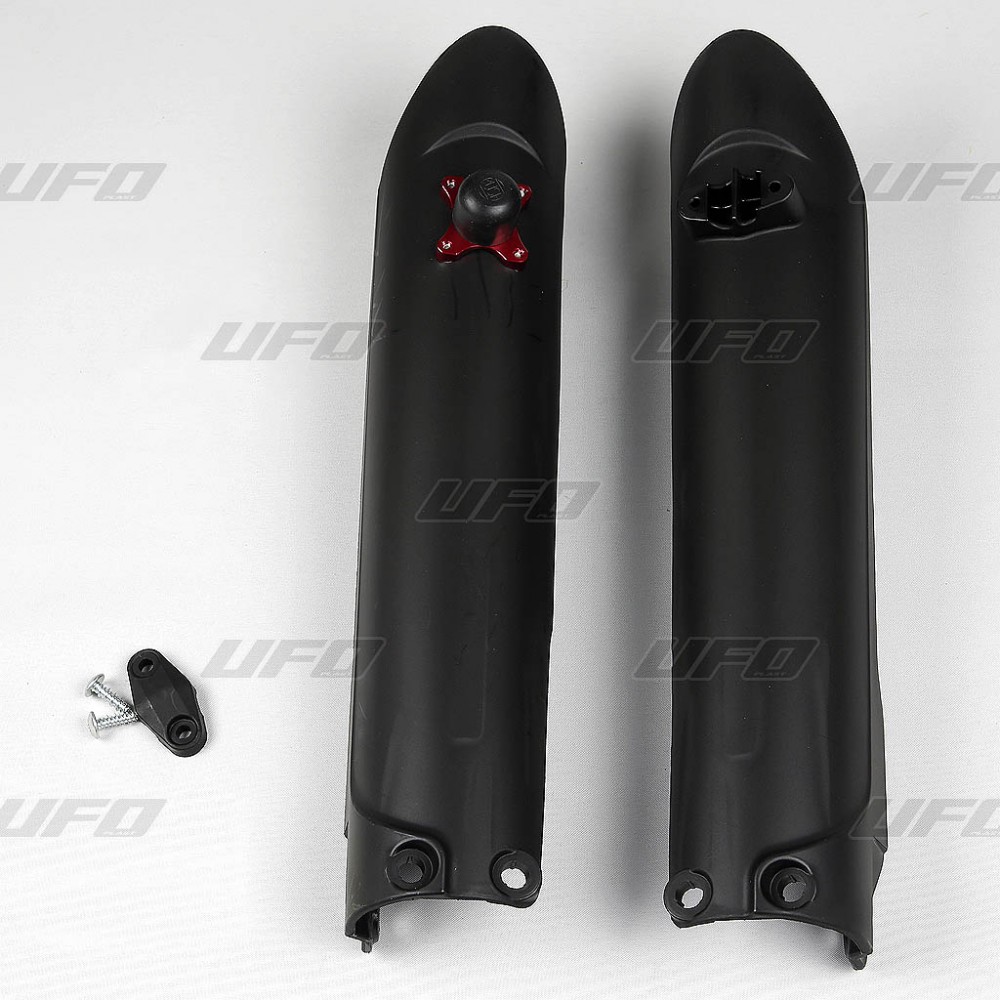 UFO kryty předních tlumičů KTM SX / SX-F 15-21 se zámkem barva černá - nahrazuje GG07136001 (UFO kryty předních tlumičů KTM SX / SX-F 15-21 se zámkem)