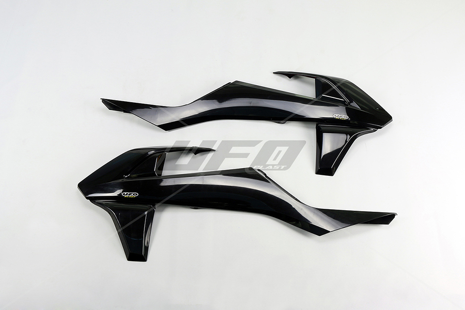 UFO kryty chladiče KTM SX/SXF 16-18 (kromě SX 250 16), EXC/EXCF TPI 17-19, barva černá (UFO kryty chladiče KTM SX/SXF 16-18 (kromě SX 250 16),)