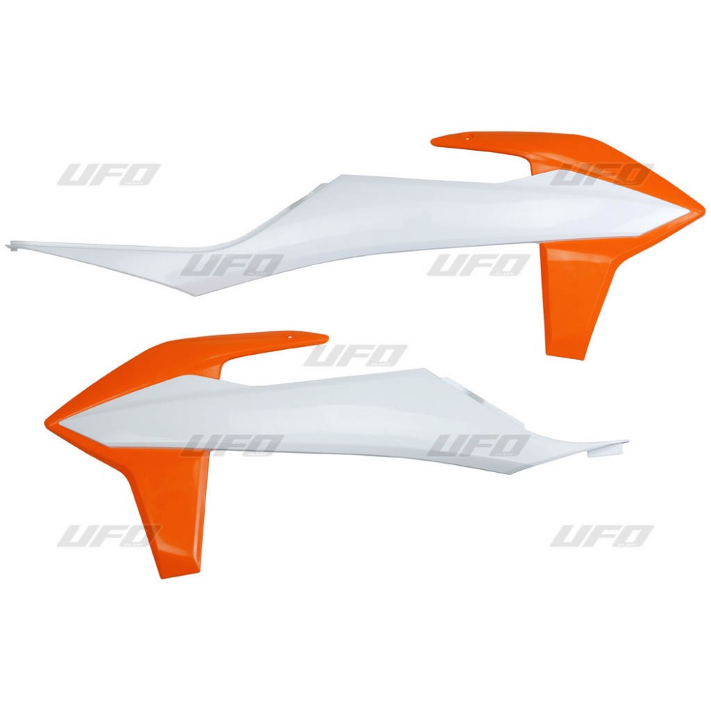 UFO kryty chladiče KTM SX/SXF 19-20 barva (bílá oranžová) (UFO kryty chladiče KTM SX/SXF 19-20 barva (bílá oranžová))