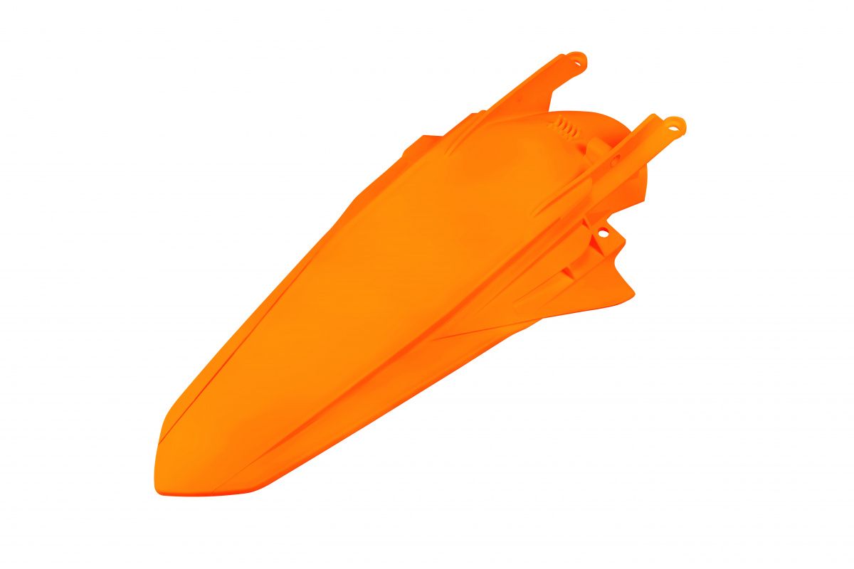 UFO zadní blatník KTM EXC 125 20-21, EXC/EXCF(EXC-F) 150/250/300/350/450/500 TPI 20-2023 barva oranžová fluorescenční (s kolíky) ENDURO